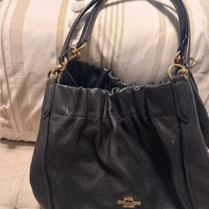 Coach Black Leather Shoulder Bag